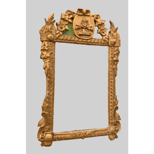 Louis XVI Mirror in Gilded Wood, 1700s For Sale - Image 9 of 17