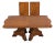 Satinwood Finish Pedestal Dining Room Table W. Paw Feet For Sale