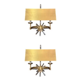 Revelation Star Quartz Sconces - Pair. For Sale