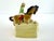 Ceramic Vintage 1940's Hiten Japan Porcelain Equestrian Desk Caddy With Horse & Dogs For Sale - Image 7 of 11
