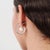 Natural Ruby & Freshwater Pearl Designer C Hoop Earrings in 925 Sterling Silver, A Pair For Sale - Image 4 of 15