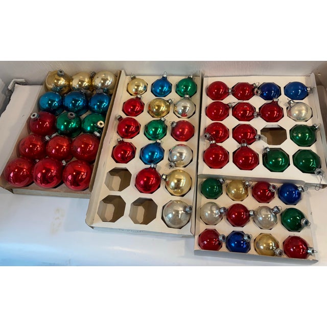 Large group of multi colored glass ball ornament!