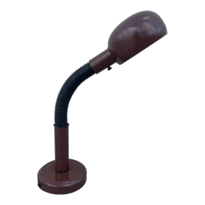 Vintage Space Age Mid-Century Modern Retro Brown Gooseneck Lamp