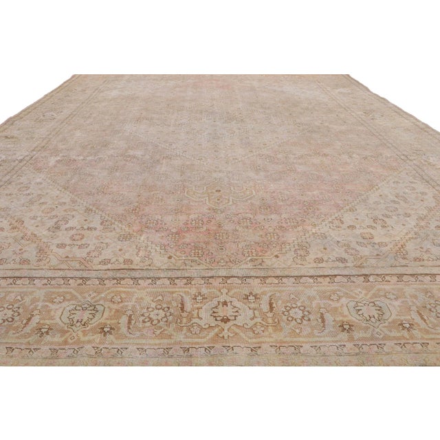 Early 20th Century Antique Persian Tabriz Rug, 08'10 X 09'10 For Sale - Image 4 of 9