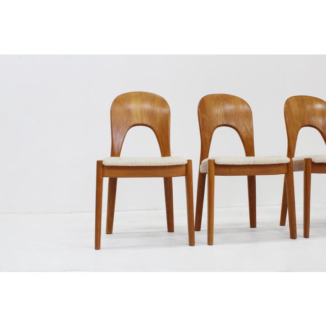 Vintage Danish Teak Dining Chairs by Niels Koefoed for Koefoeds Hornslet, 1960s, Set of 4 For Sale - Image 6 of 8