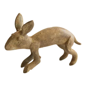 Vintage African Imperfect Rabbit Figurine