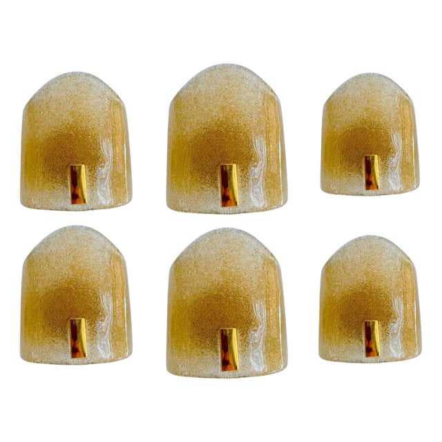 Italian Murano Due Wall Lights, 1990, Set of 6 For Sale