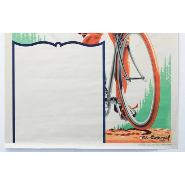 1945 French Alcohol Poster, Bonal Apéritif l'Ami Des Sports (Cycling) For Sale - Image 4 of 6
