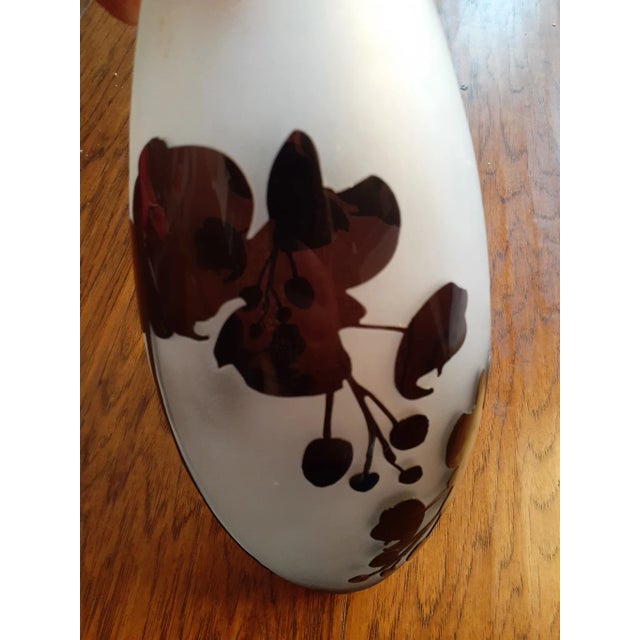 This is an EXQUISITE Galle Style 11" Cameo Glass Vase. Its exquisite inspired in Galle style of cameo Glass art. Procured...