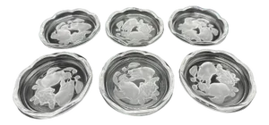 Crystal Coasters from Val Saint Lambert, Set of 9