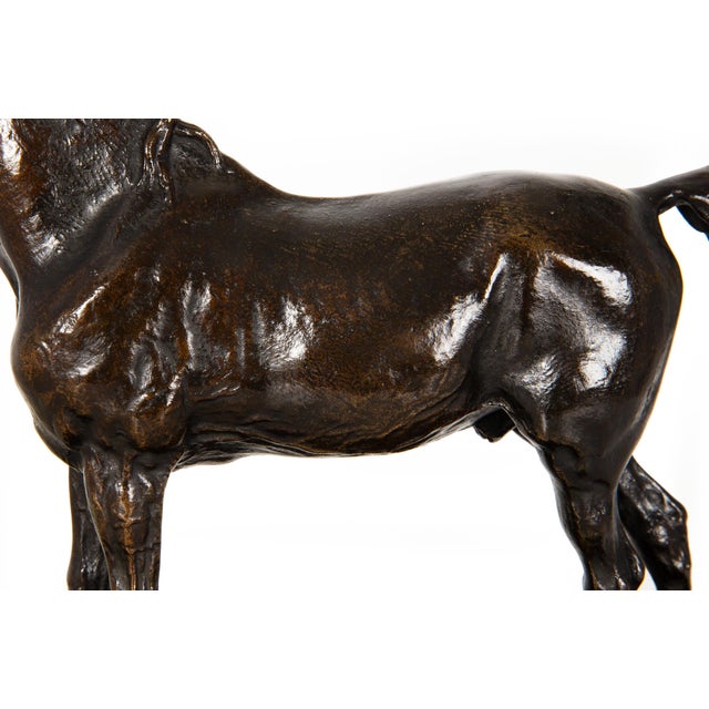 French Antique Bronze Sculpture of Ibrahim, Arabian Stallion by Pierre Jules Mene For Sale - Image 10 of 16