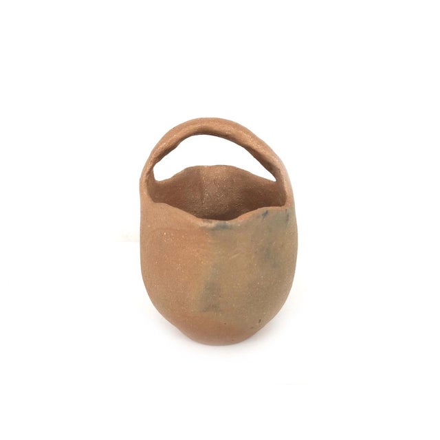 Taos Pueblo Micaceous 5.25" Clay Pot w Handle Native American Pottery This Taos Pueblo micaceous clay pot is a beautifully...
