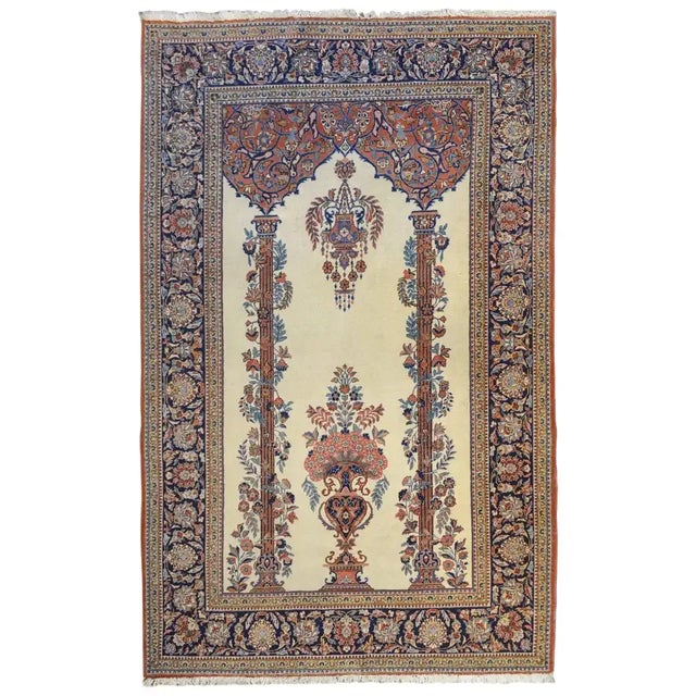 Early 20th Century Kashan Rug For Sale In Chicago - Image 6 of 6