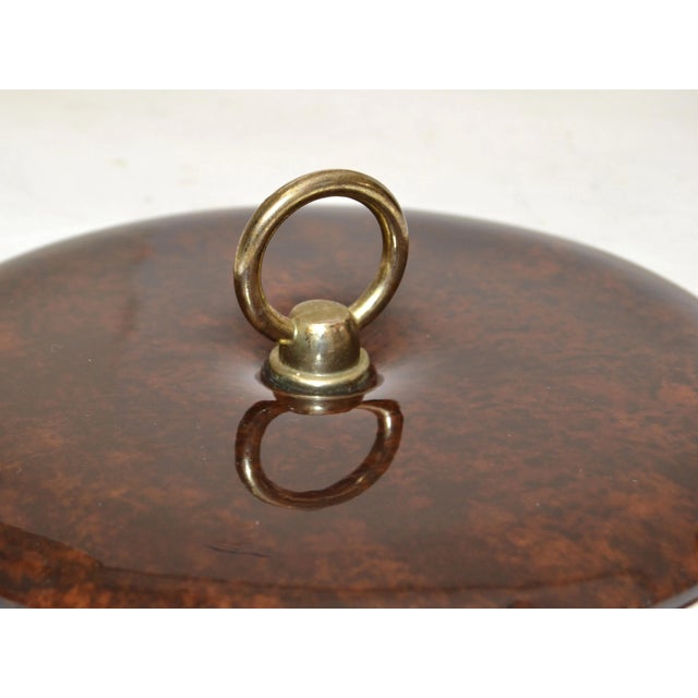 1970s Morgan Bucket Brigade Insulated Brass & Tortoise Pattern Ice Bucket For Sale In Miami - Image 6 of 13