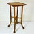 1950s Vintage Arts & Crafts Boho Chic Oak, Cane & Brass Stick & Ball Drinks Table For Sale - Image 4 of 13