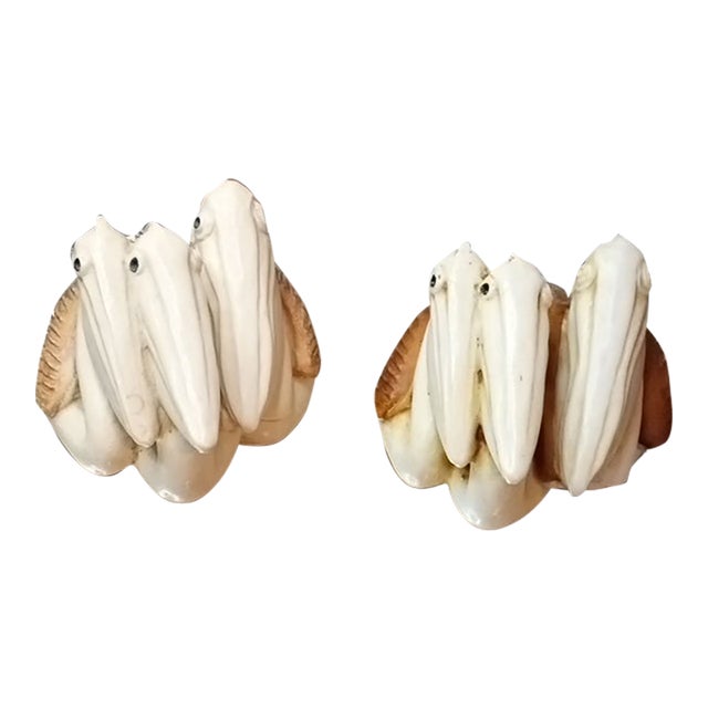 Pair of David Lawrence Harmony Kingdom England "Pell Mell" Pelican Box Figurines For Sale