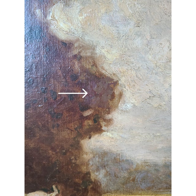 James T. Breen Antique 19th Century Oil Painting Moody Pastoral Landscape With Cows For Sale - Image 16 of 17