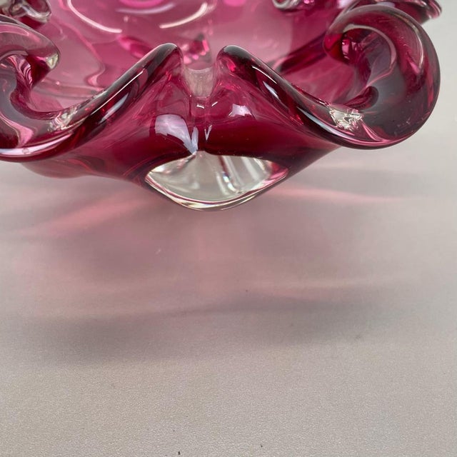 Pink-Purple Murano Glass Shell Ashtray, Italy, 1970s For Sale - Image 14 of 18