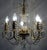 Gold Brass and Lead Crystal 5-Light Chandelier from Preico, 1970s For Sale - Image 8 of 9
