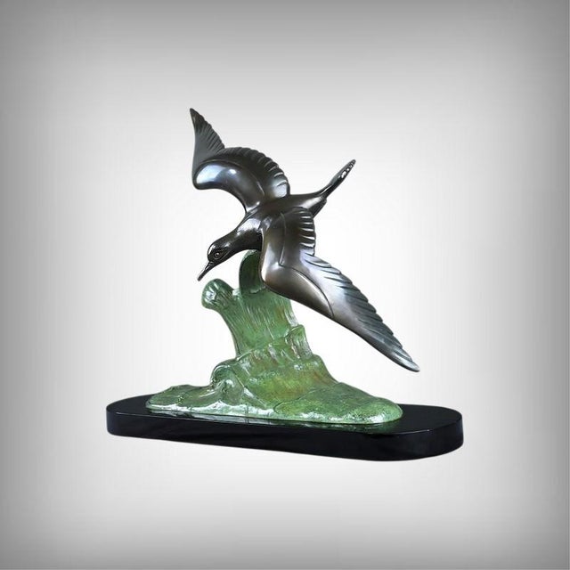 In this elegant and vibrant bronze, Charles Ruchot’s Bird in Flight seems suspended in a moment of pure freedom, captured...