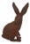 Cast Iron Model of a Wild Hare Looking Over Its Shoulder For Sale