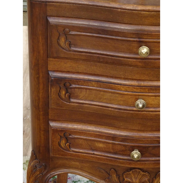 Louis XV Walnut Bedside Table, 1960s For Sale - Image 3 of 18