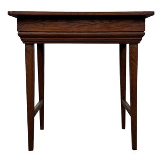 Antique Early 20th Century English Edwardian Oak Side Table For Sale