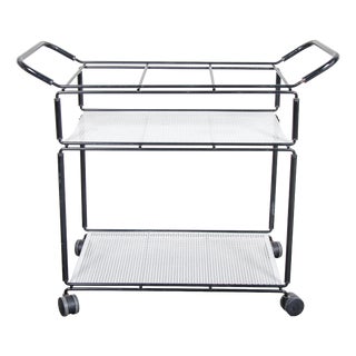 Vintage Serving Trolley attributed to Tjerk Reijenga for Pilastro, 1980s For Sale