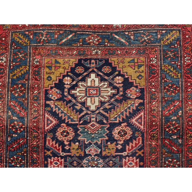 Tribal Intricate Antique Serapi Runner Persian With Traditional Tribal Motifs and Colors For Sale - Image 3 of 7