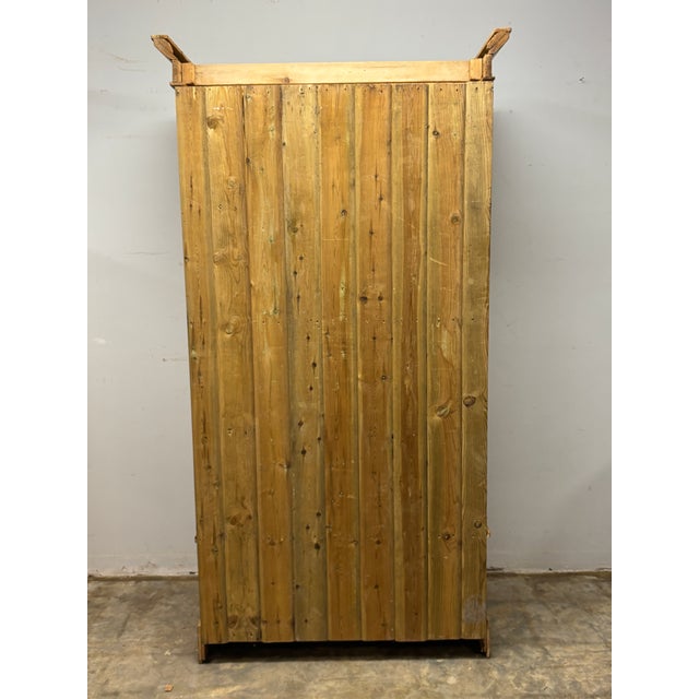 Brown 19th Century English Pine Single Door Wardrobe For Sale - Image 8 of 10