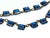 Antique Czech Glass 1920s Art Deco Cascading Sterling Silver Prong Set Blue Necklace For Sale - Image 10 of 10