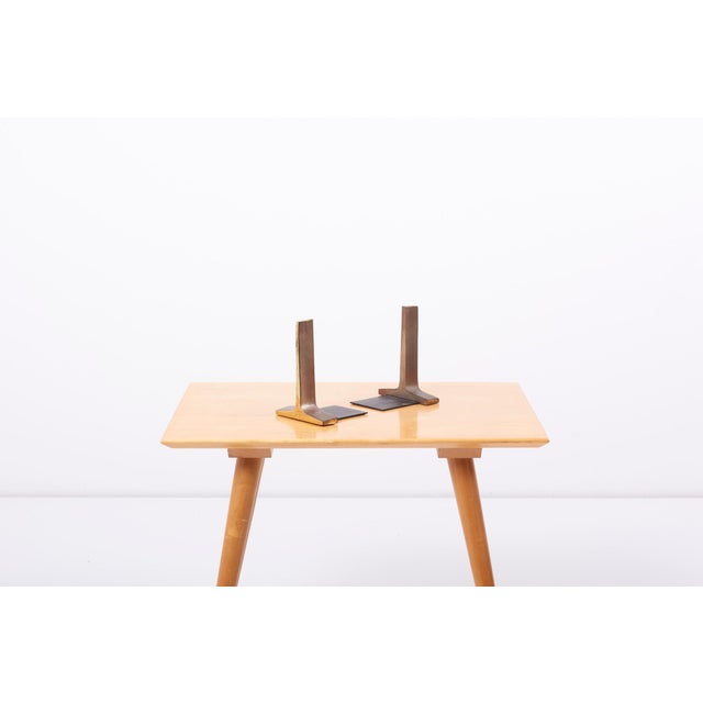 Beige Modernist Bronze Bookends by Ben Seibel, USA, 1950s, Set of 2 For Sale - Image 8 of 18