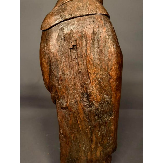 Early 19th Century Flemish Hand-Carved Oak Statue of Saint Agnes, Circa 1820 For Sale - Image 9 of 16