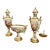 French Louis XV Style Porcelain Garniture Set – White, Soft Green & Pink With Bronze Details, 3-Piece Collection For Sale