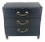 Black Lacquer Solid Brass Drop Pulls Faux Bamboo 3 Drawer Bachelor Chest Dresser For Sale