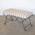 Metal Panoplie Iron Double Loop Bench, Tan Gingham For Sale - Image 7 of 9