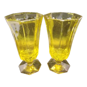 Vintage Independence Octagonal Cadmium Goblets 1970’s, a Set