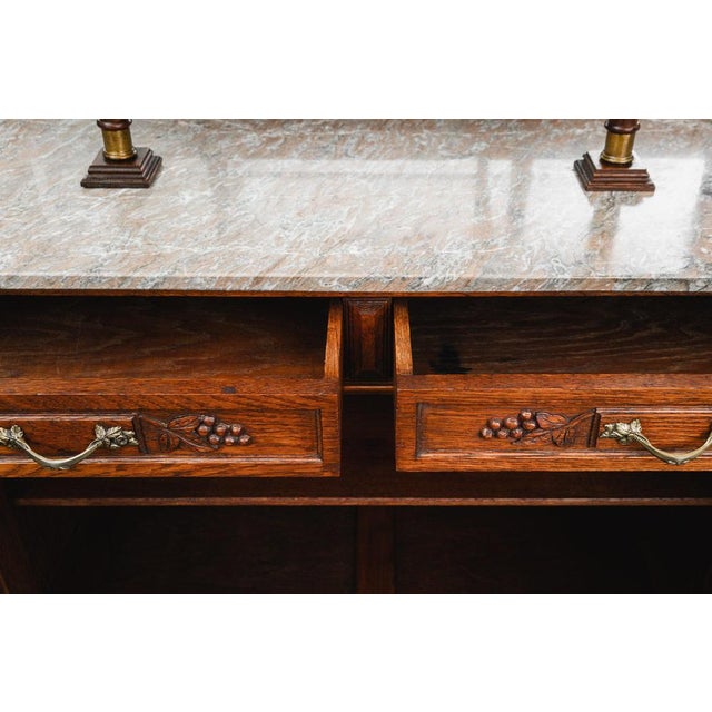 Antique Art Nouveau Sideboard in Oak, 1890s For Sale - Image 16 of 18