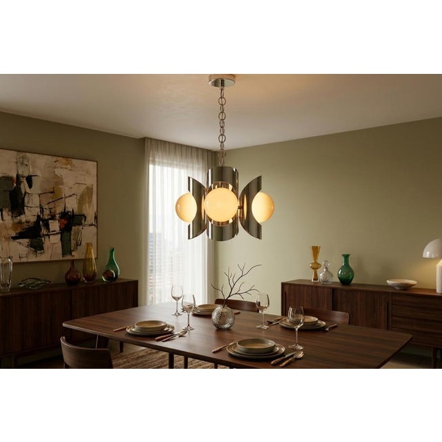 Bring a piece of design history into your home. This original chandelier from the 1970s is the perfect combination of...