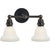 Transitional Chapman & Myers for Visual Comfort Signature Boston Functional Double Light in Bronze with White Glass For Sale - Image 3 of 4