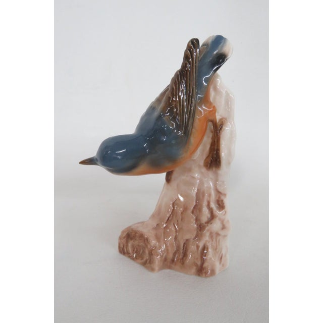 Goebel W Germany Cv84 Nuthatch Figurine 1967 Porcelain Bird on Branch 4898b For Sale - Image 4 of 18