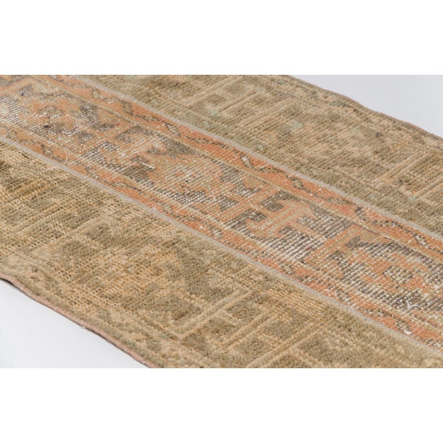 Tan Mid 20th Century Oushak Anatolian Wool Runner For Sale - Image 8 of 10