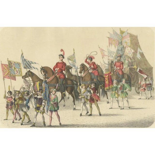 Burgundian Triumph, The Grand Procession of Charles the Bold's Defeat, 1855, Print For Sale - Image 6 of 10