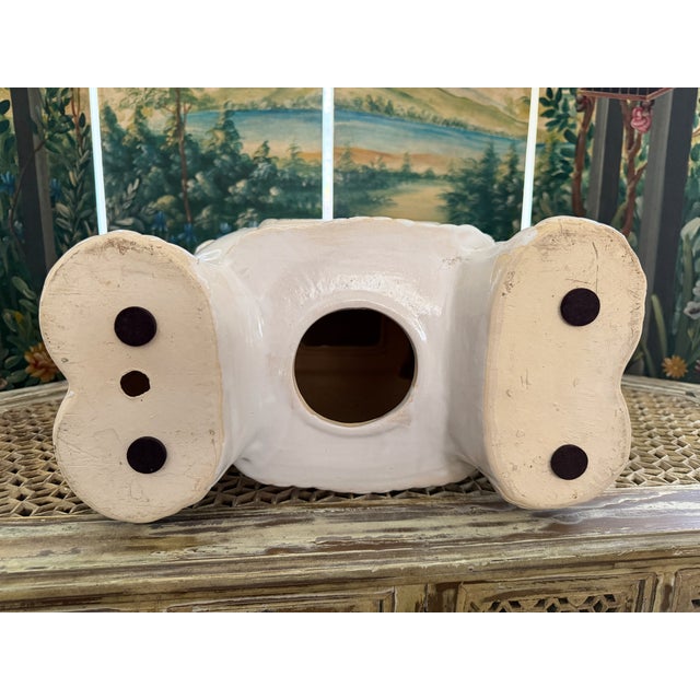 Mid Century Ceramic Elephant Garden Stool or Plant Stand For Sale - Image 13 of 13