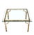 Metal Vintage Mid Century Gilt Metal Faux Bamboo Thick Glass Top Square Coffee Table For Sale - Image 7 of 7