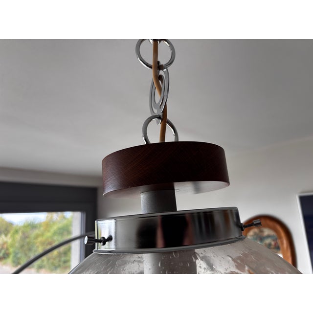 Vintage Murano Blown Glass Pendant Light from Mazzega, Italy, 1970 For Sale - Image 4 of 10