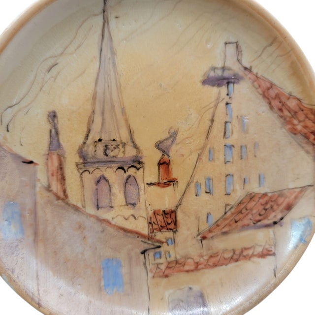 Set of 3 Vintage C1970s Old Riga Porcelain Dishes Hand Painted by Milda Kalnina Brutane (1903-1979) For Sale - Image 16 of 17