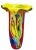 Murano Colorful Cased Floral Studio Art Glass Vase For Sale In West Palm - Image 6 of 9