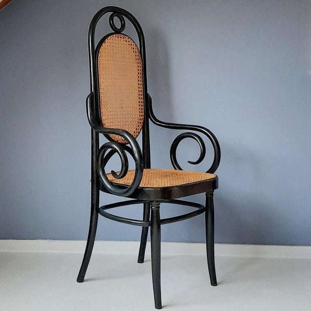 This chair was produced in Romania in the 1960s/1970s. Marked "Romania". Chair No. 17, later No. 207 R/207 RF (also known...