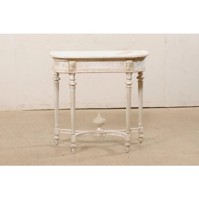 Mid 20th Century French Neoclassical Console with Marble Top For Sale In Atlanta - Image 6 of 13